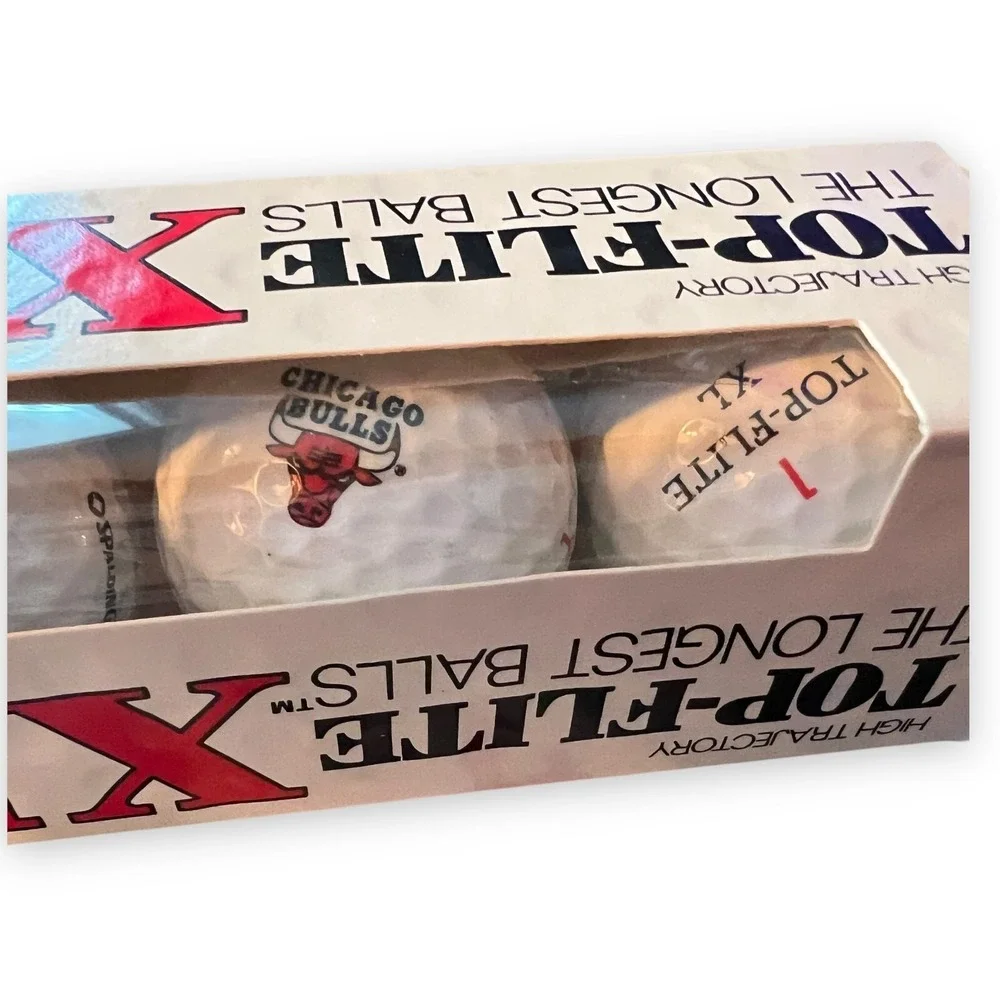 Top Flite x Chicago Bulls NBA XL 12 Golf Balls White High Visibility Open BoxNew